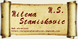 Milena Stanišković vizit kartica